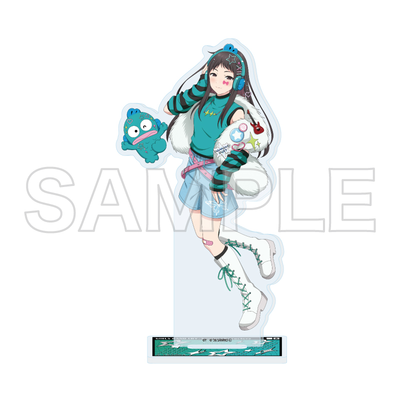 Acrylic Stand "Girls Band Cry" x Sanrio Characters 26 Rin x Hangyodon (Collaboration Illustration)