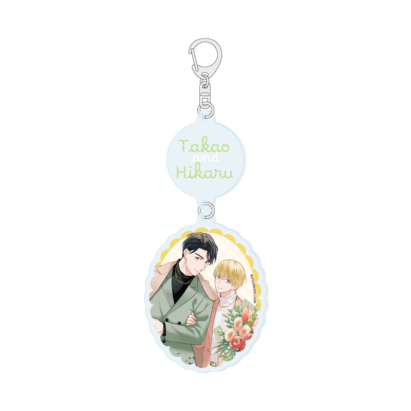 Linked Acrylic Key Chain "Reincarnation Idol and Idol Freak Knight" 01 Takao & Hikaru (Original Illustration)