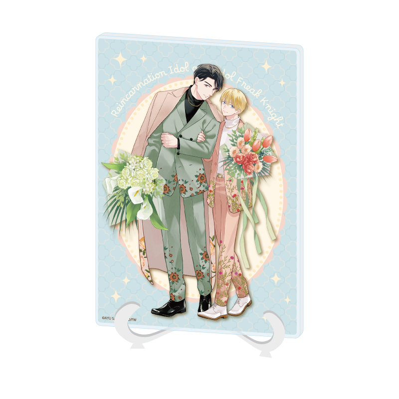 Acrylic Art Board A5 Size "Reincarnation Idol and Idol Freak Knight" 01 Takao & Hikaru (Original Illustration)