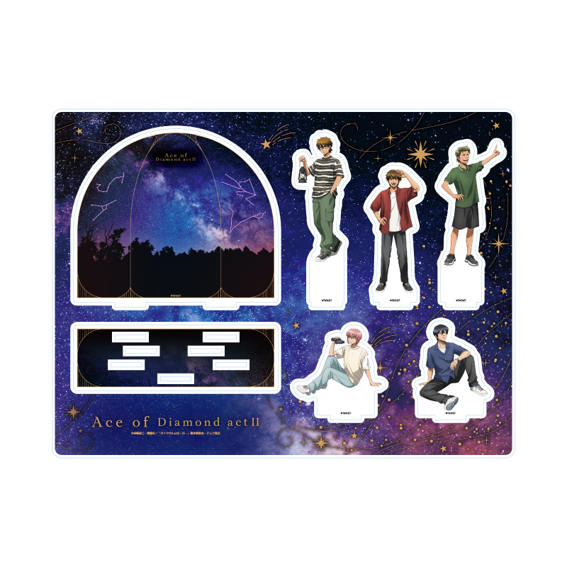 Acrylic Diorama "Ace of Diamond act II -Second Season-" 04 Group Design Stargazing Ver. (Original Illustration)