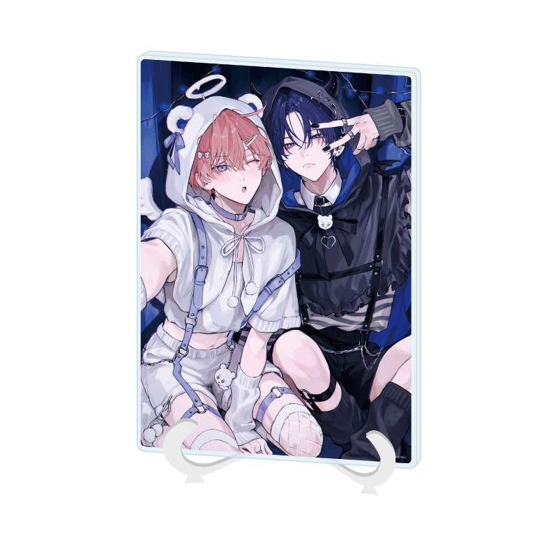 Acrylic Art Board A5 Size Laki Aoki Works 01 Hakooshi BL Fair -Cafe Time with Idols- (Official Illustration)