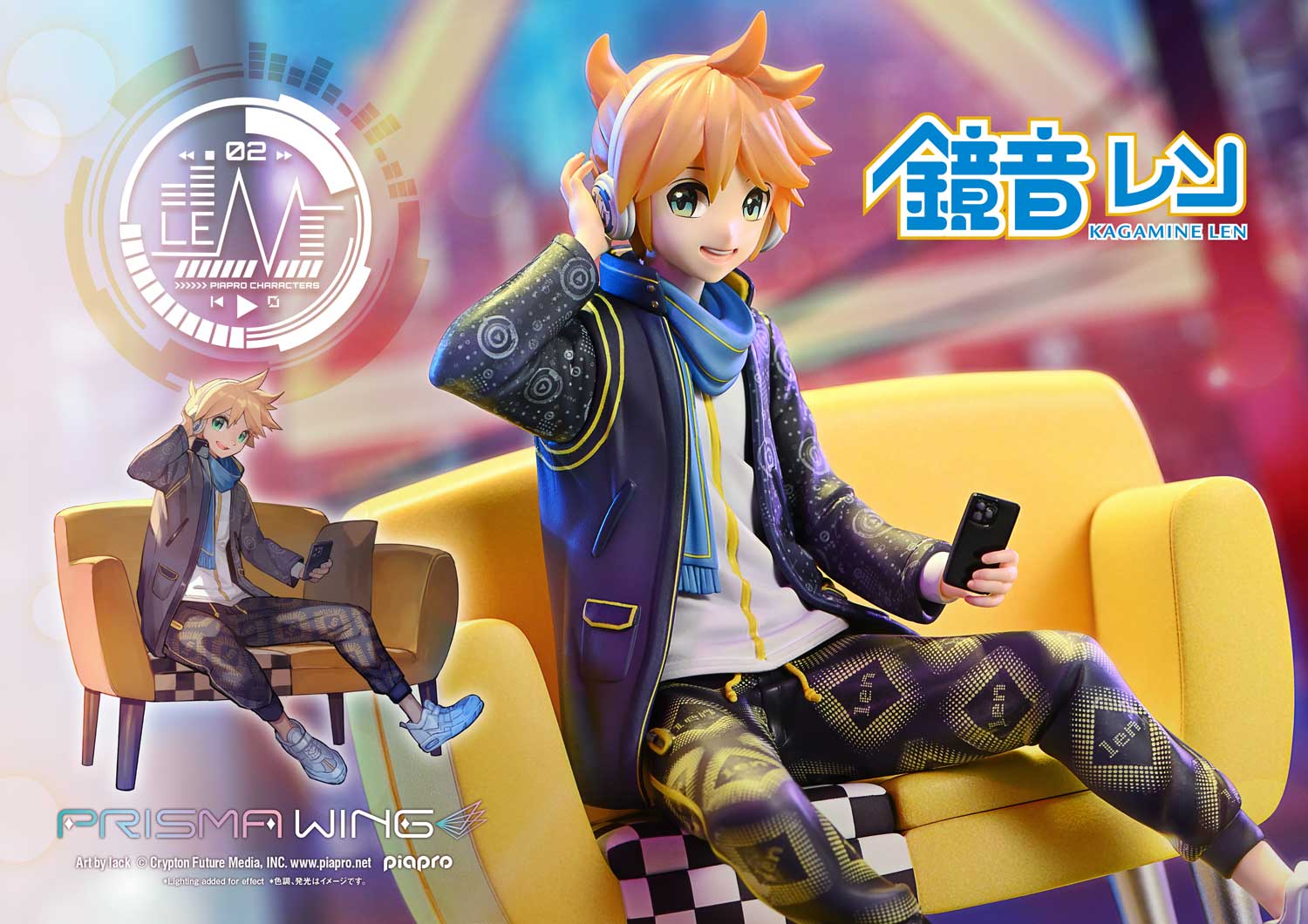 PRISMA WING Piapro Characters Kagamine Len Art by lack 1/7 Scale Figure