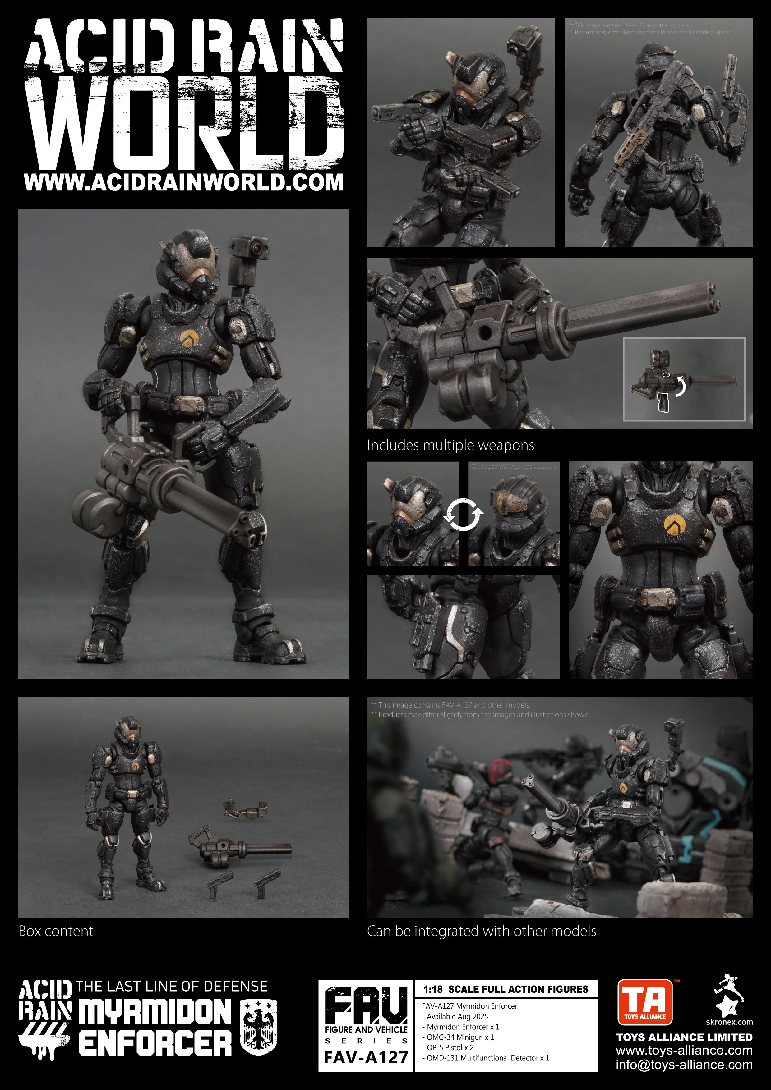 TOYS ALLIANCE LIMITED "ACID RAIN" 1/18 SCALE FAV-A127 MYRMIDON ENFORCER