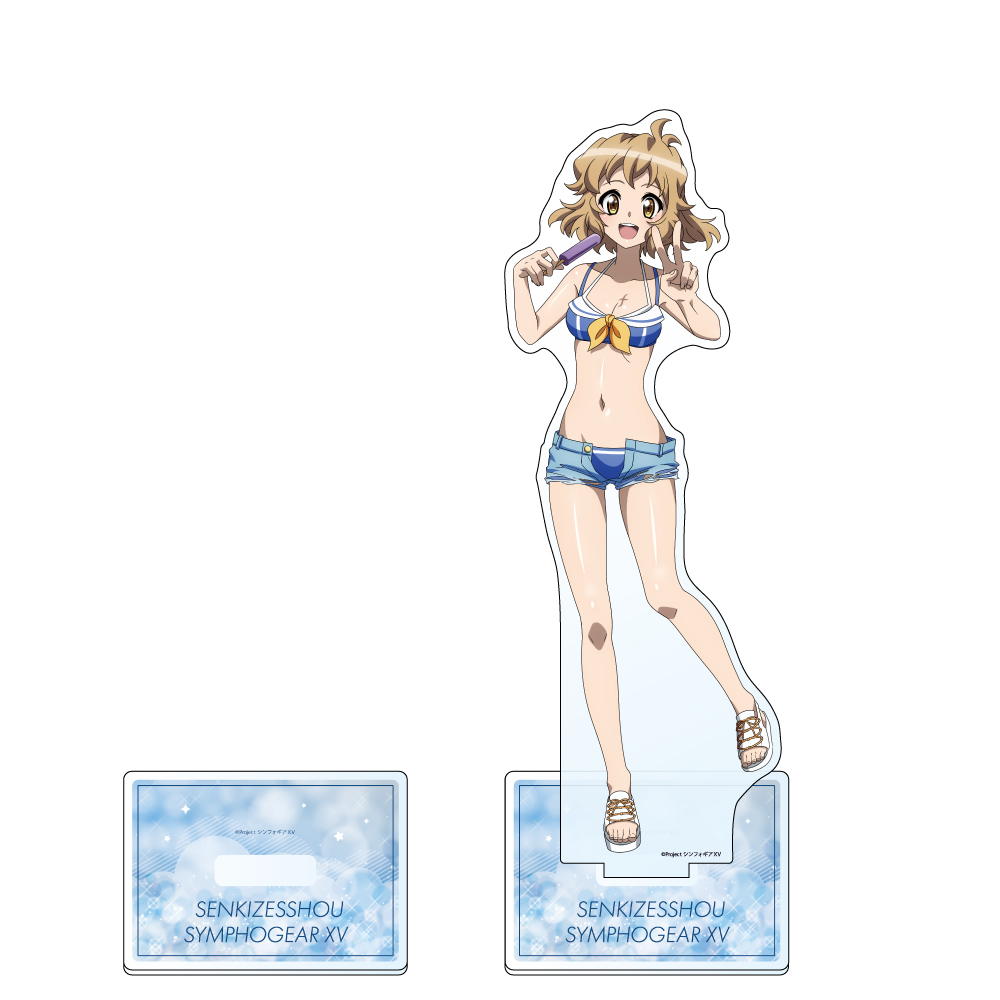 "Senki Zessho Symphogear XV" Original Illustration Extra Large Acrylic Stand Hibiki / Marine Sailor Swimwear