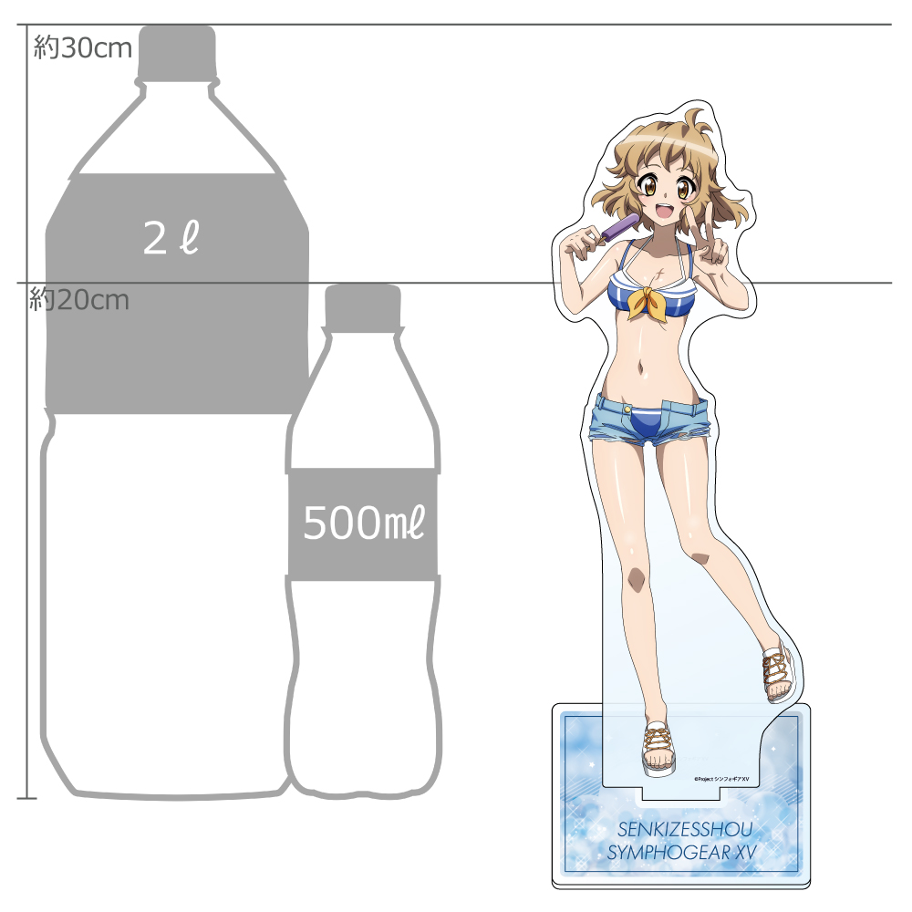 "Senki Zessho Symphogear XV" Original Illustration Extra Large Acrylic Stand Hibiki / Marine Sailor Swimwear