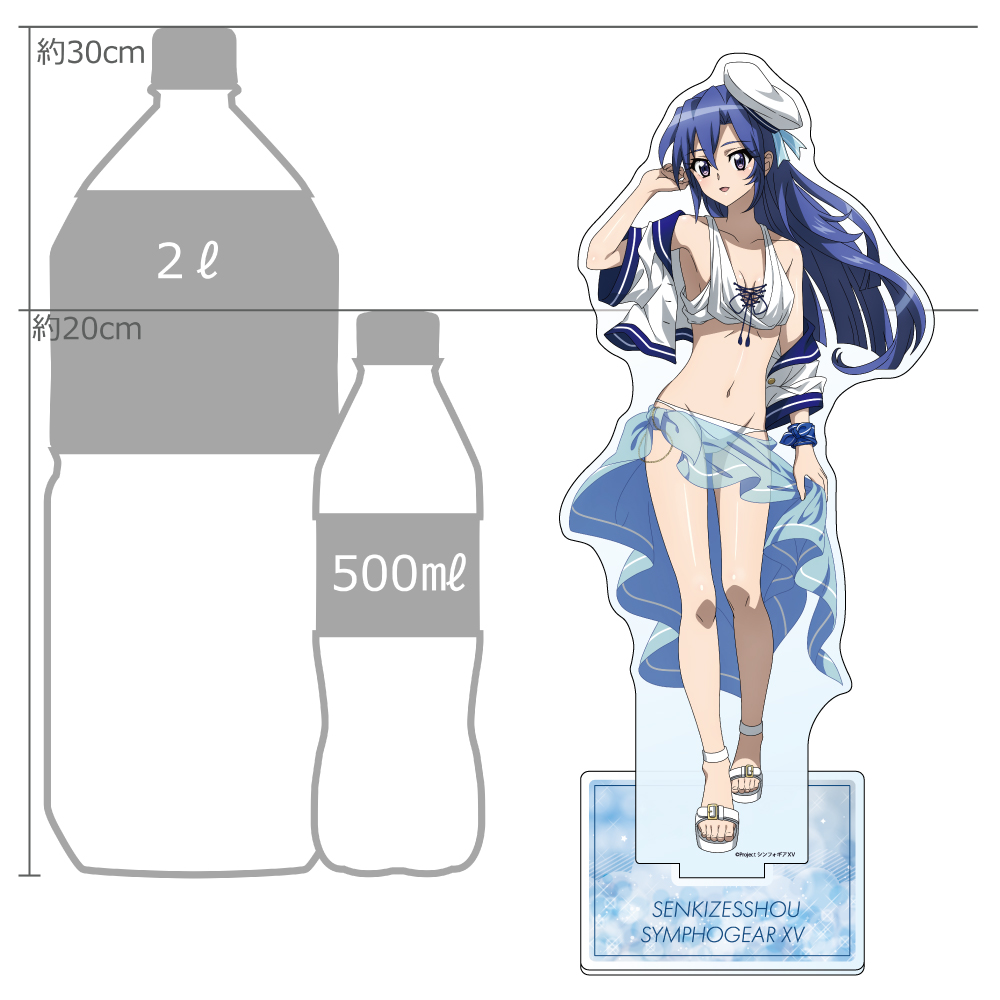 "Senki Zessho Symphogear XV" Original Illustration Extra Large Acrylic Stand Tsubasa / Marine Sailor Swimwear