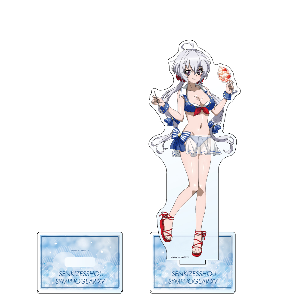 "Senki Zessho Symphogear XV" Original Illustration Extra Large Acrylic Stand Chris / Marine Sailor Swimwear