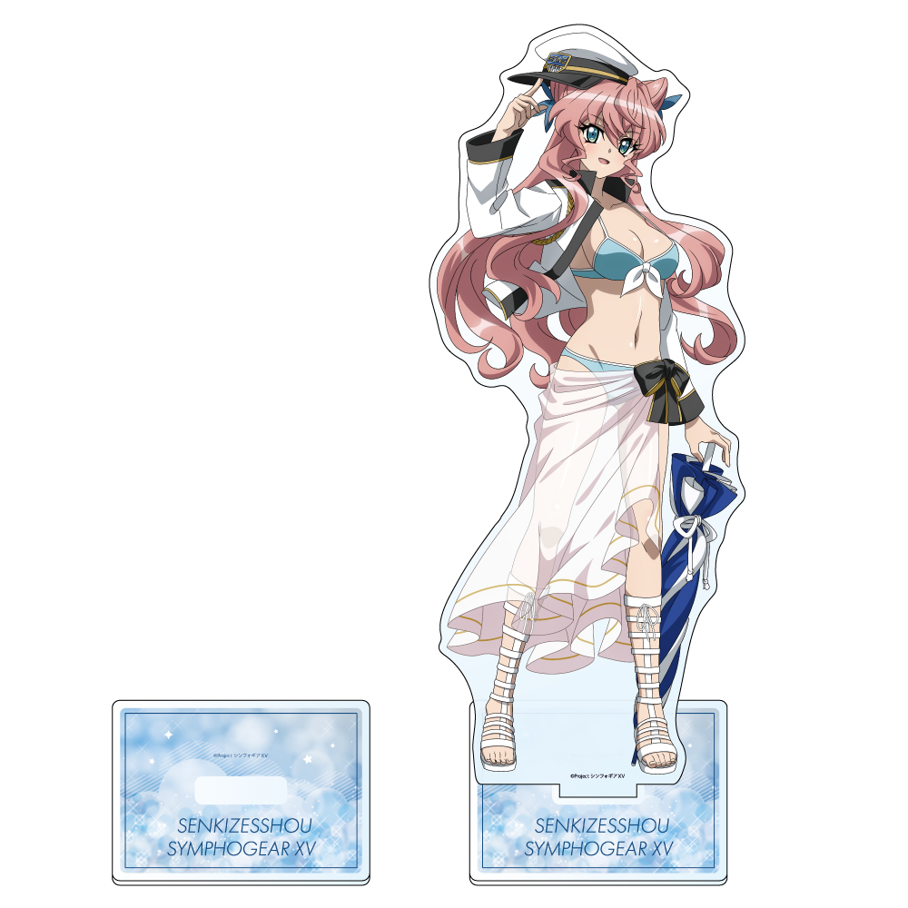 "Senki Zessho Symphogear XV" Original Illustration Extra Large Acrylic Stand Maria / Marine Sailor Swimwear