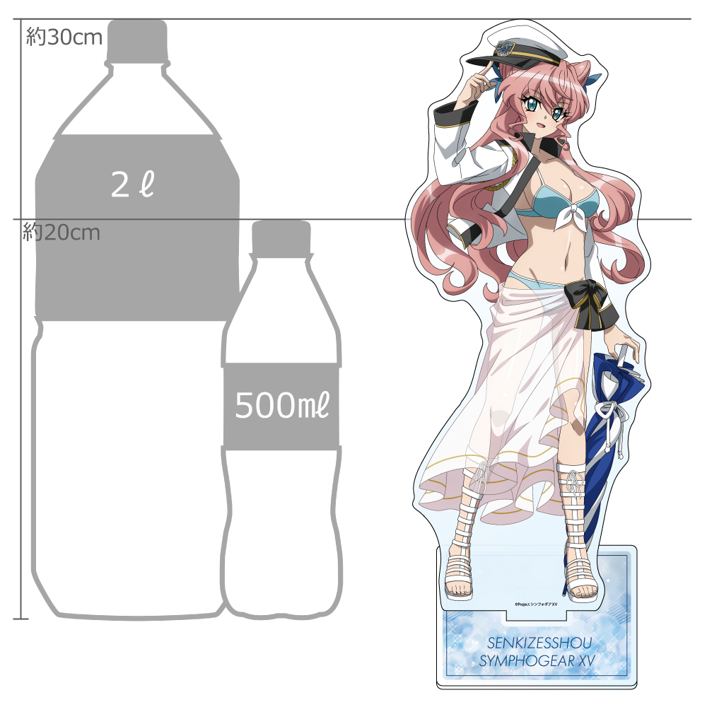 "Senki Zessho Symphogear XV" Original Illustration Extra Large Acrylic Stand Maria / Marine Sailor Swimwear