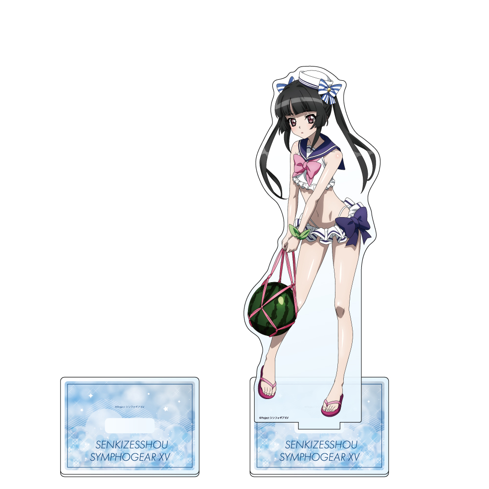 "Senki Zessho Symphogear XV" Original Illustration Extra Large Acrylic Stand Shirabe / Marine Sailor Swimwear