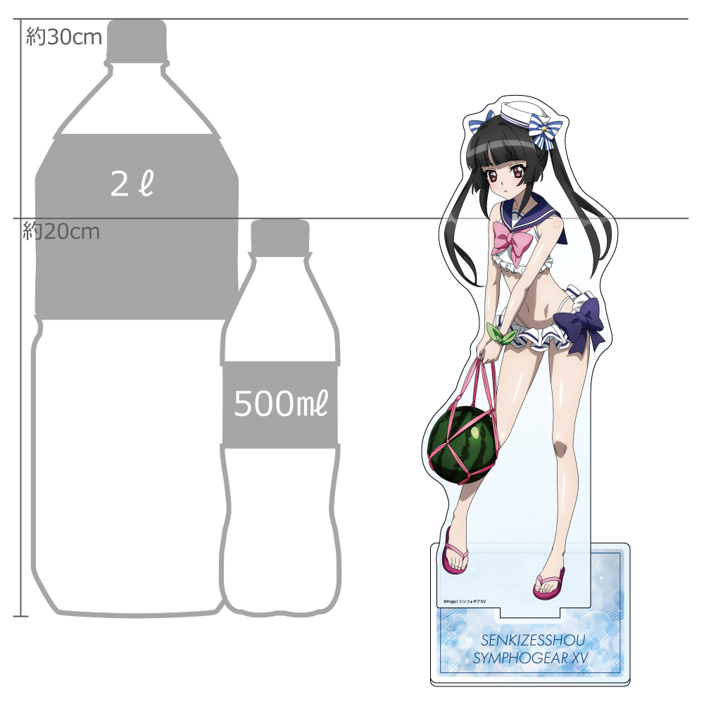 "Senki Zessho Symphogear XV" Original Illustration Extra Large Acrylic Stand Shirabe / Marine Sailor Swimwear