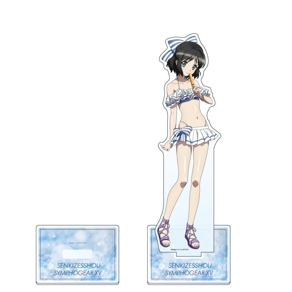 "Senki Zessho Symphogear XV" Original Illustration Extra Large Acrylic Stand Miku / Marine Sailor Swimwear