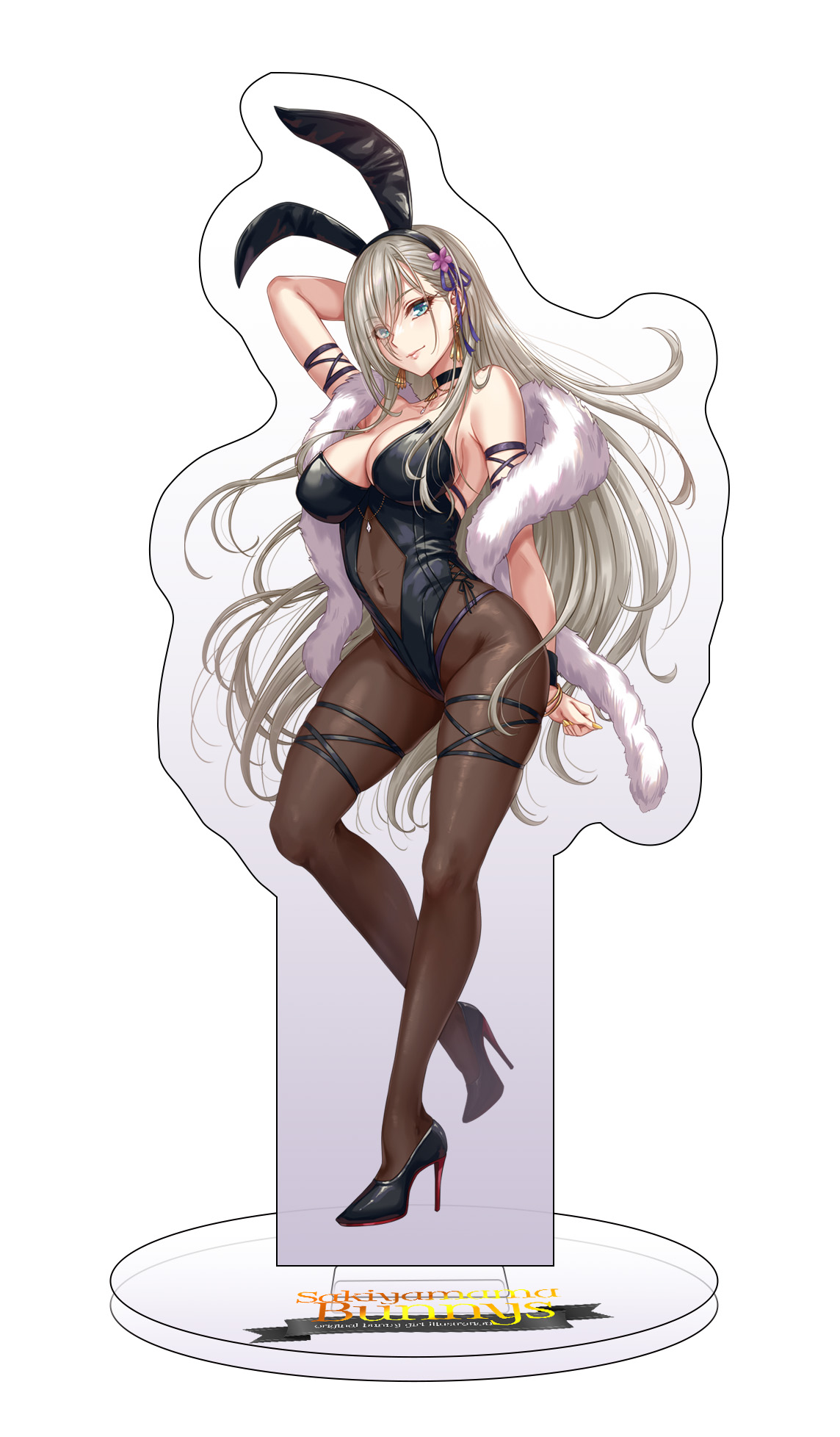 HOBBYOTAKU SAKIYAMAMA BUNNYS SILVER-HAIRED BUNNY (STANDING POSE) ACRYLIC STAND