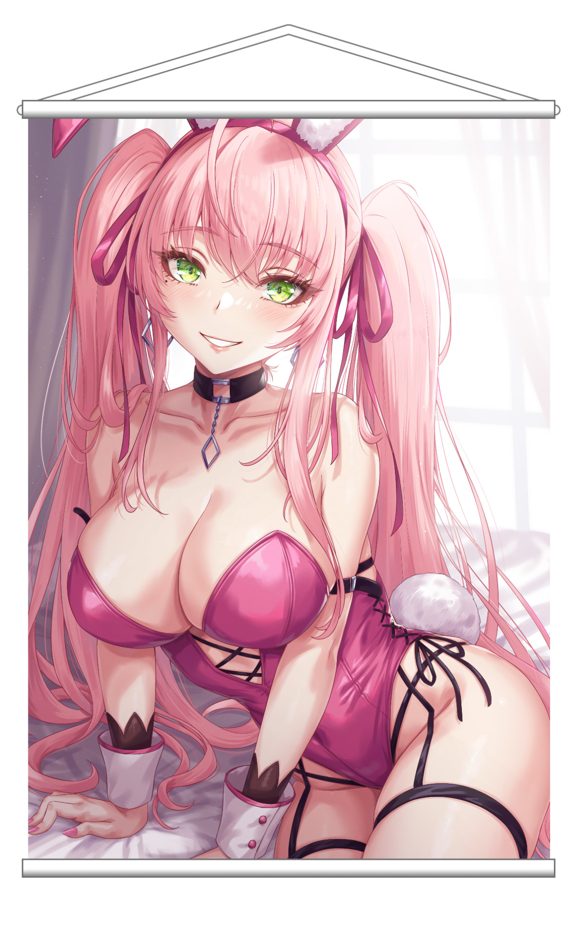 HOBBYOTAKU SAKIYAMAMA BUNNYS PINK TWIN-TAILED BUNNY B3 TAPESTRY