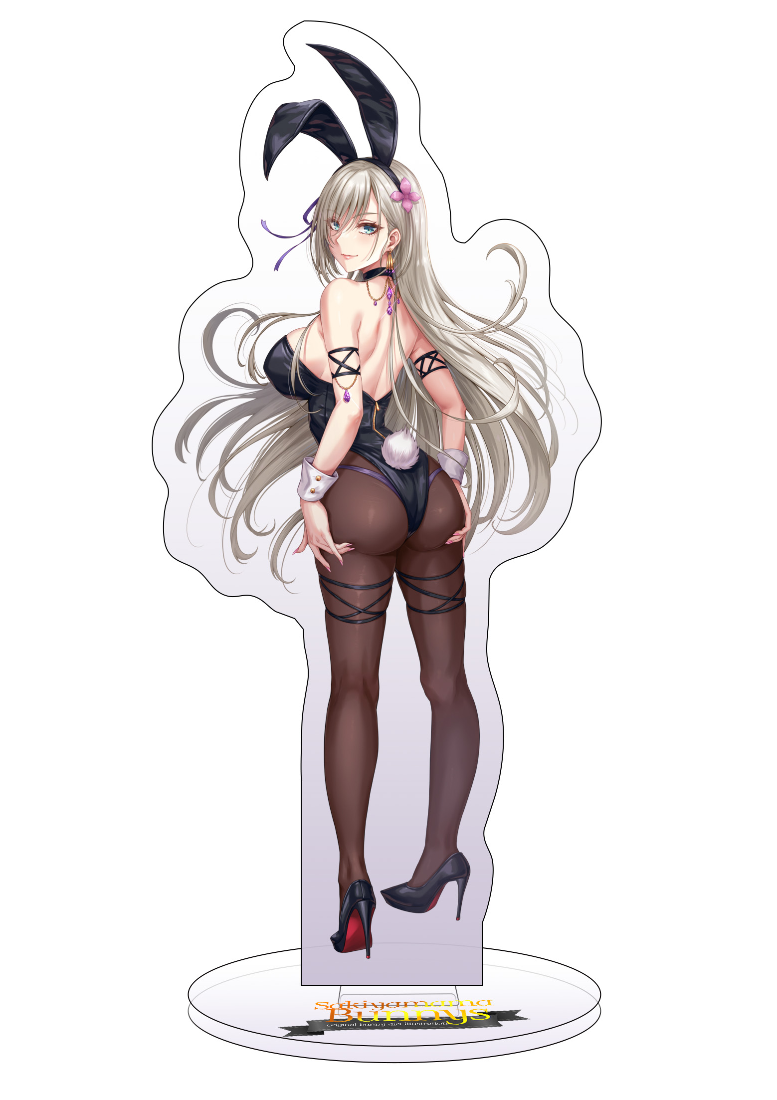 HOBBYOTAKU SAKIYAMAMA BUNNYS SILVER-HAIRED BUNNY (BACK VIEW) ACRYLIC STAND