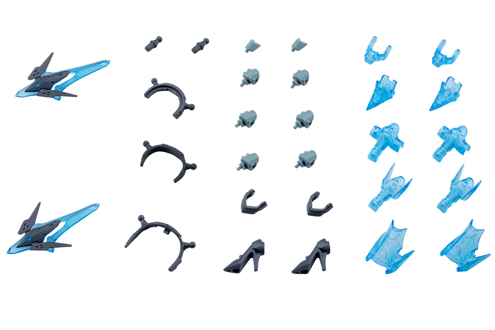 M.S.G Modeling Support Goods Mecha Supply 34 Holonic Headdress & Holonic High Heels Gray Ver.