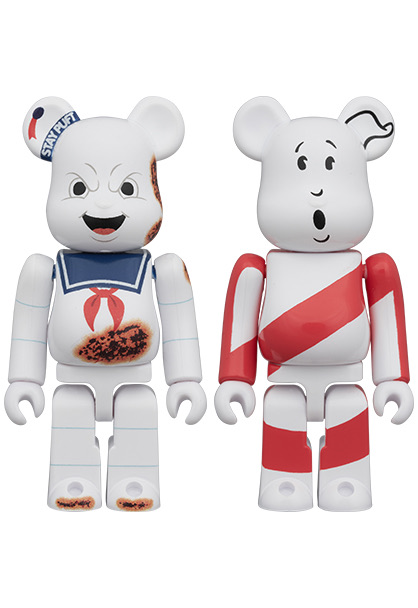 BE@RBRICK "Ghostbusters" Stay Puft Marshmallow Man Angry Face & No Ghost 2 Set