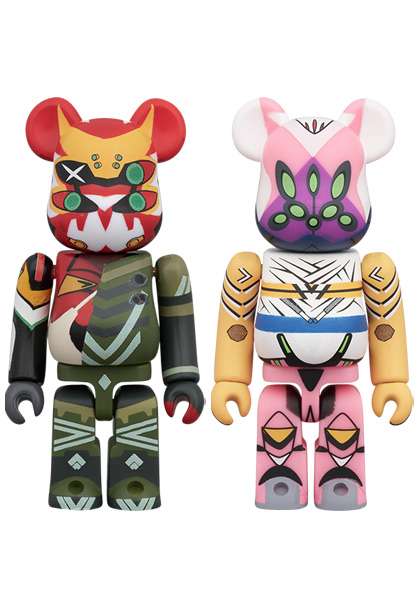 BE@RBRICK "Evangelion: 3.0+1.0 Thrice Upon a Time" Evangelion New EVA-02 Alpha & Evangelion EVA-08 Beta Improvised Combat Configuration 2 Set