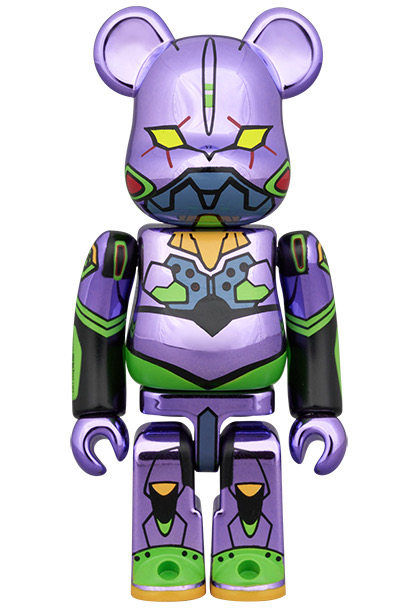 BE@RBRICK "Evangelion: 3.0+1.0 Thrice Upon a Time" Evangelion Test Type-01 (New Color Plated Edition) & Evangelion EVA-13 (New Color Plated Edition) 2 Set