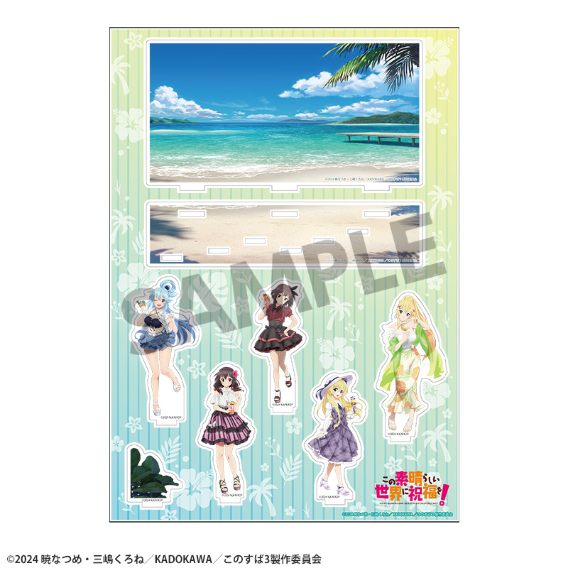 "Kono Subarashii Sekai ni Shukufuku wo!" Original Illustration Acrylic Stand with Background Vacation Ver.