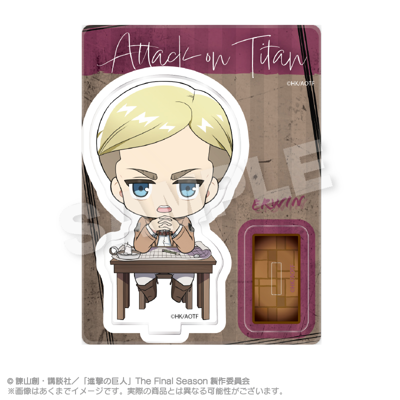 [Pre-order] "Attack on Titan" Mini Character Acrylic Mascot Petit Strategy Meeting Ver. Erwin Smith