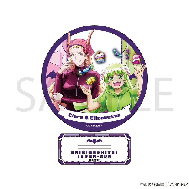 "Welcome to Demon School! Iruma-kun" Stained Glass Style Coaster Stand Clara & Elizabetta
