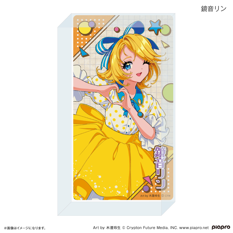 Hatsune Miku + Piapro Characters Showa Idol Acrylic Block Kagamine Rin