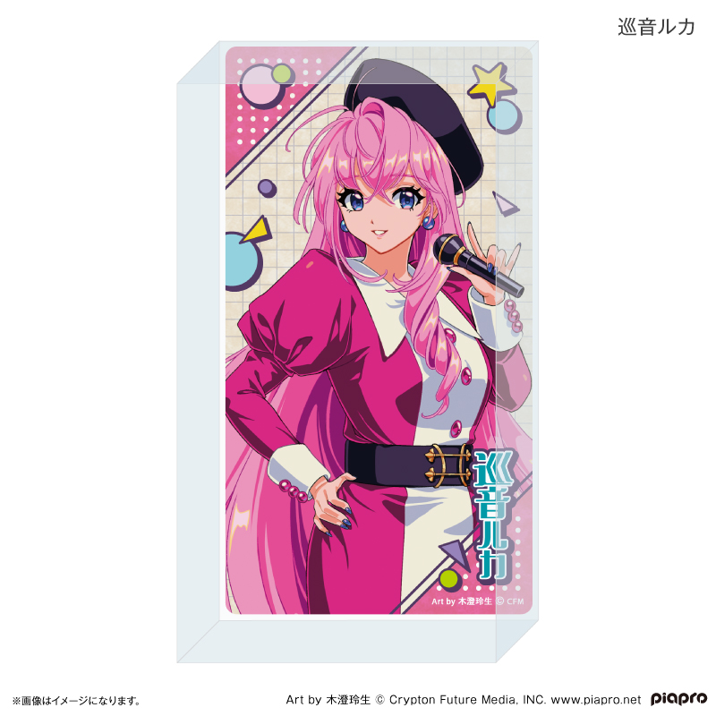 Hatsune Miku + Piapro Characters Showa Idol Acrylic Block Megurine Luka