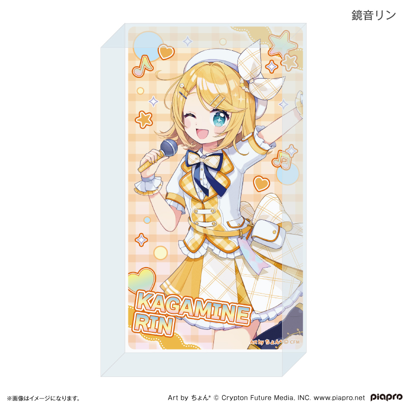 Hatsune Miku + Piapro Characters Heisei Idol Acrylic Block Kagamine Rin