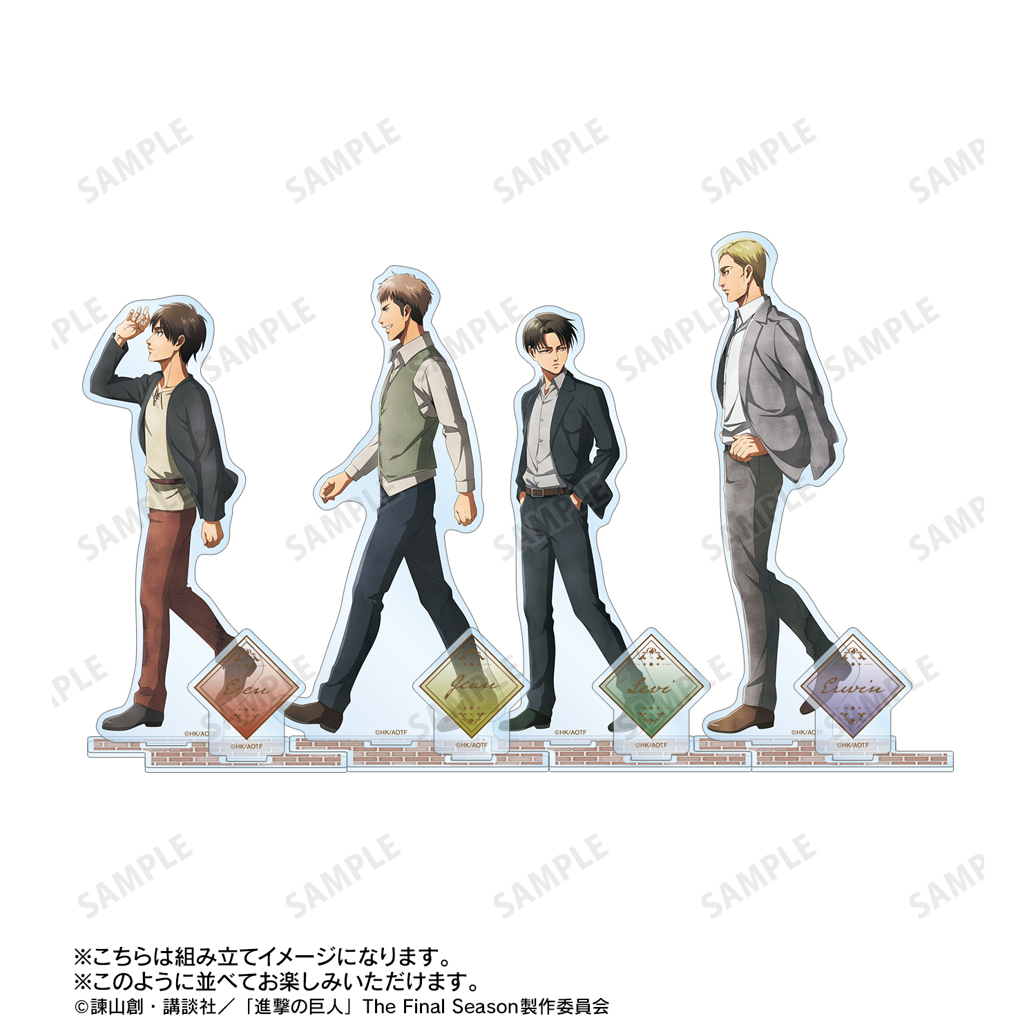 [Pre-order] "Attack on Titan" Eren Walking Watercolor Style Ver. Big Acrylic Stand with Parts