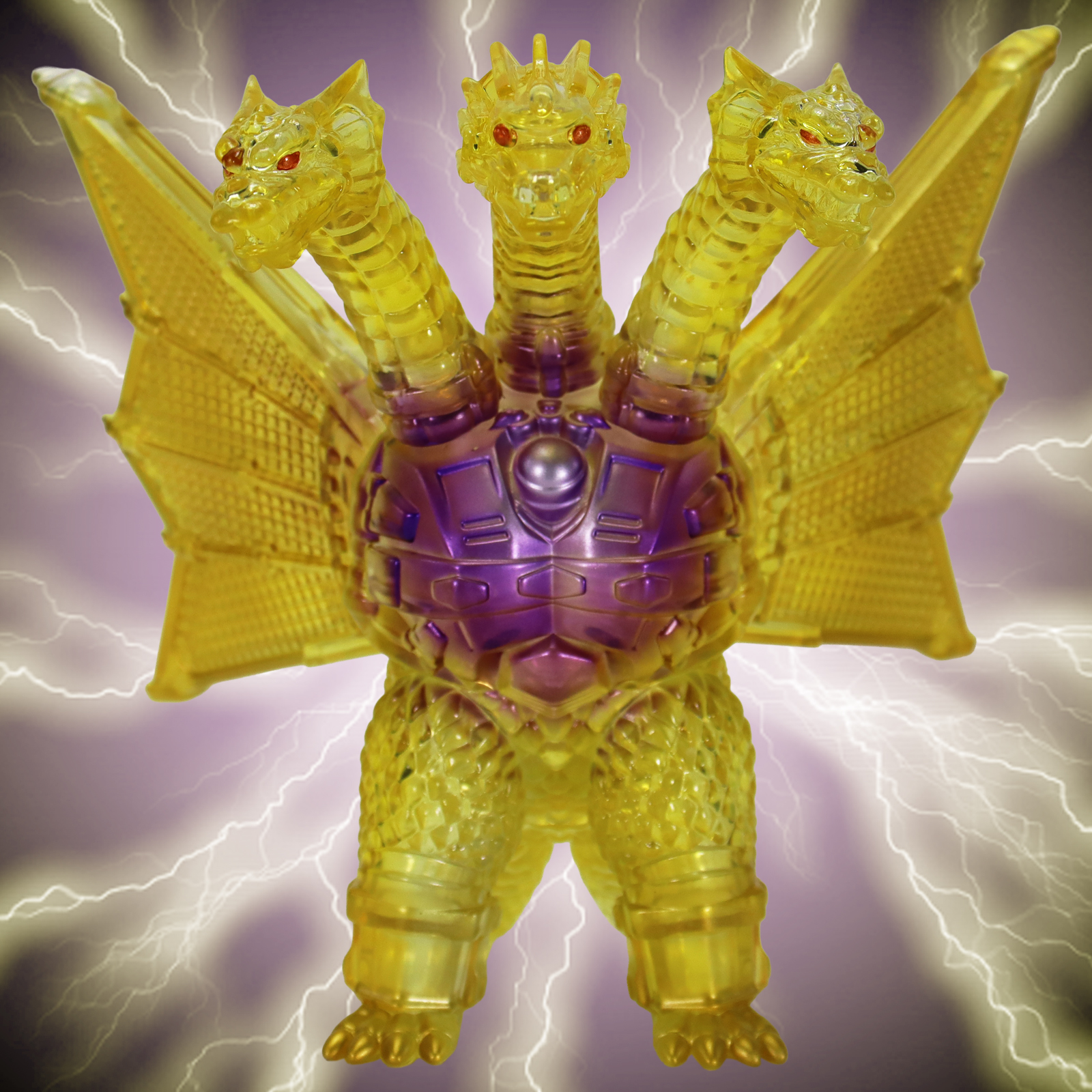 CCP Middle Size Series Godzilla EX Vol. 13 "Godzilla vs. King Ghidorah" Mecha-King Ghidorah Appearance Image Clear Ver.