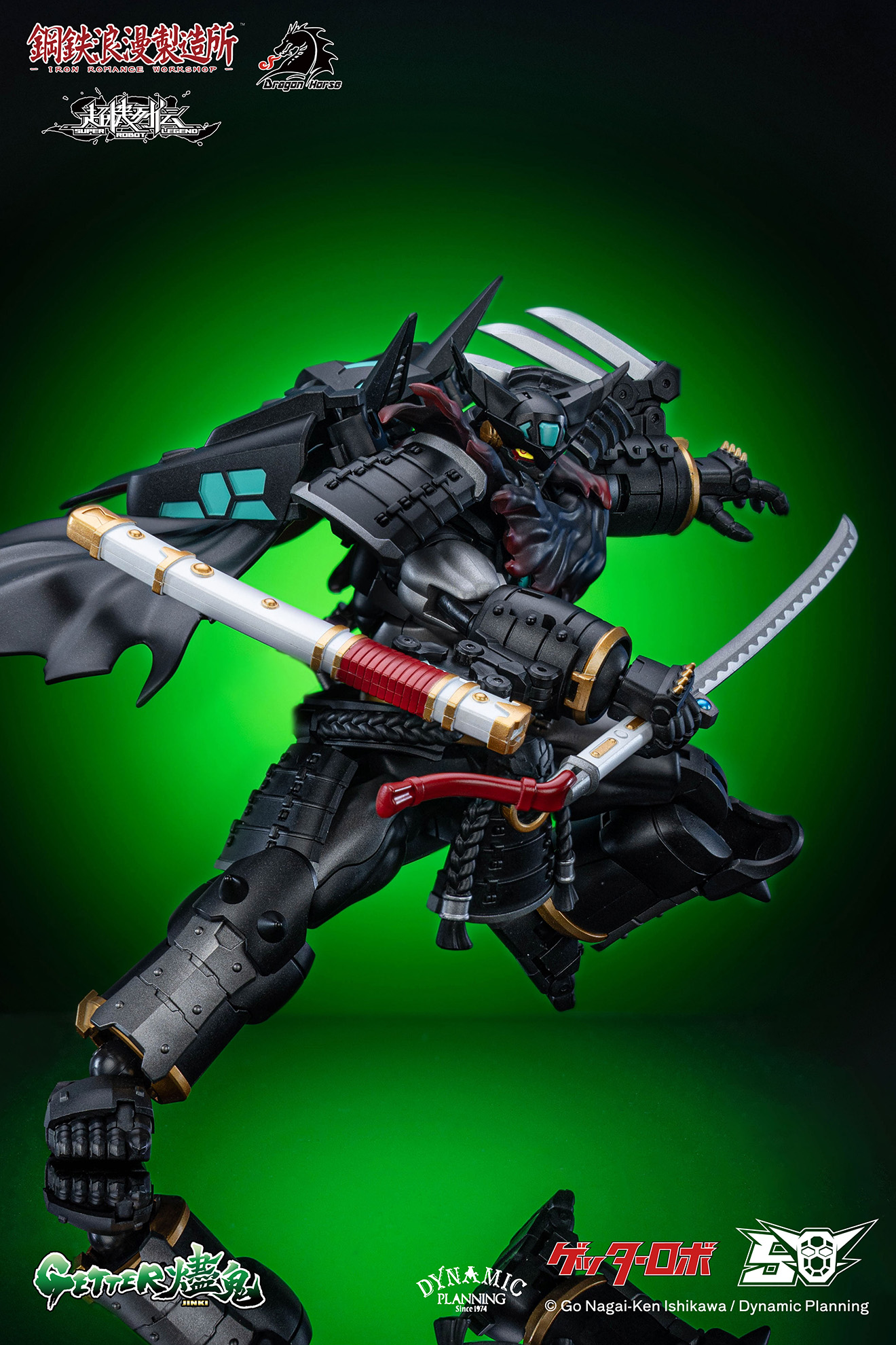 DRAGON HORSE x IRON ROMANCE WORKSHOP "SUPER ROBOT LEGEND" SERIES GETTER-JINKI TRANSFORMABLE ACTION FIGURE