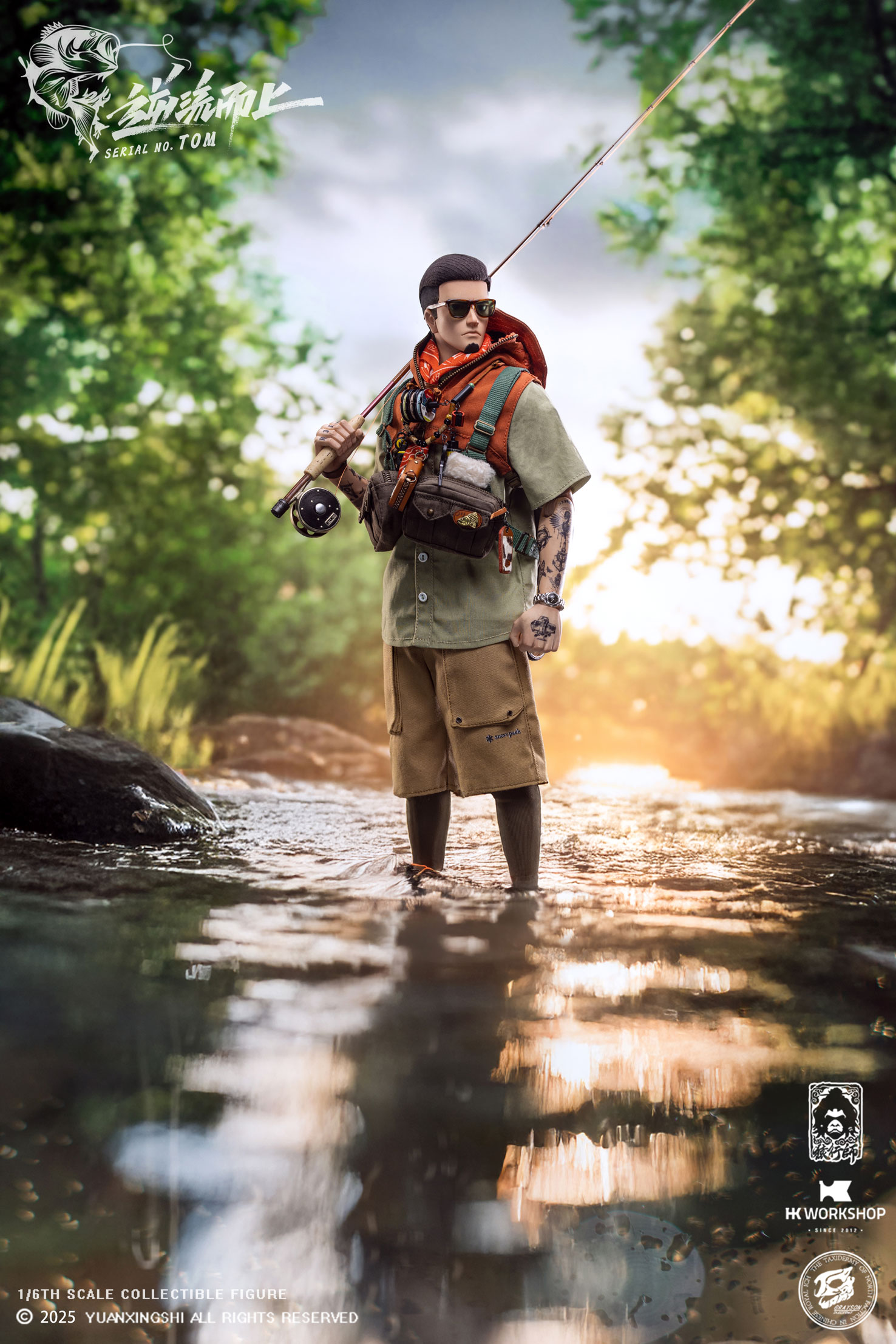 YUANXINGSHI x HK WORKSHOP x GRAYSON JU CHAO SERIES MOVE UPSTREAM JC-009 SERIAL NO. TOM 1/6 SCALE ACTION FIGURE