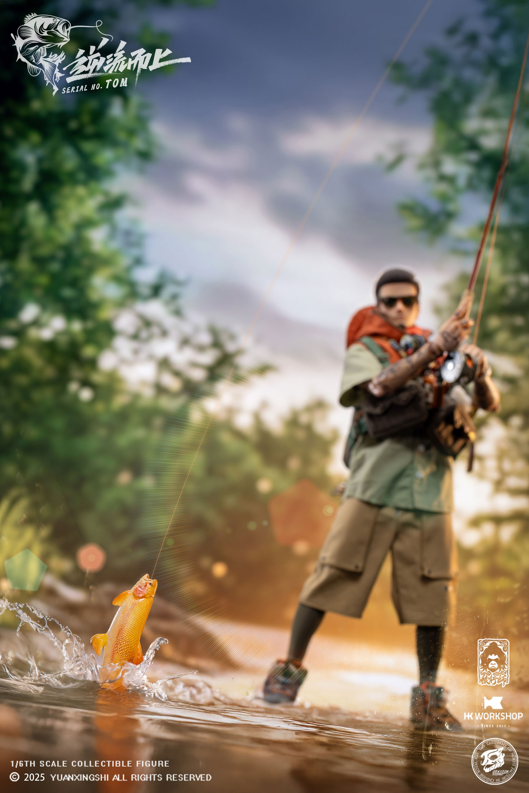 YUANXINGSHI x HK WORKSHOP x GRAYSON JU CHAO SERIES MOVE UPSTREAM JC-009 SERIAL NO. TOM 1/6 SCALE ACTION FIGURE