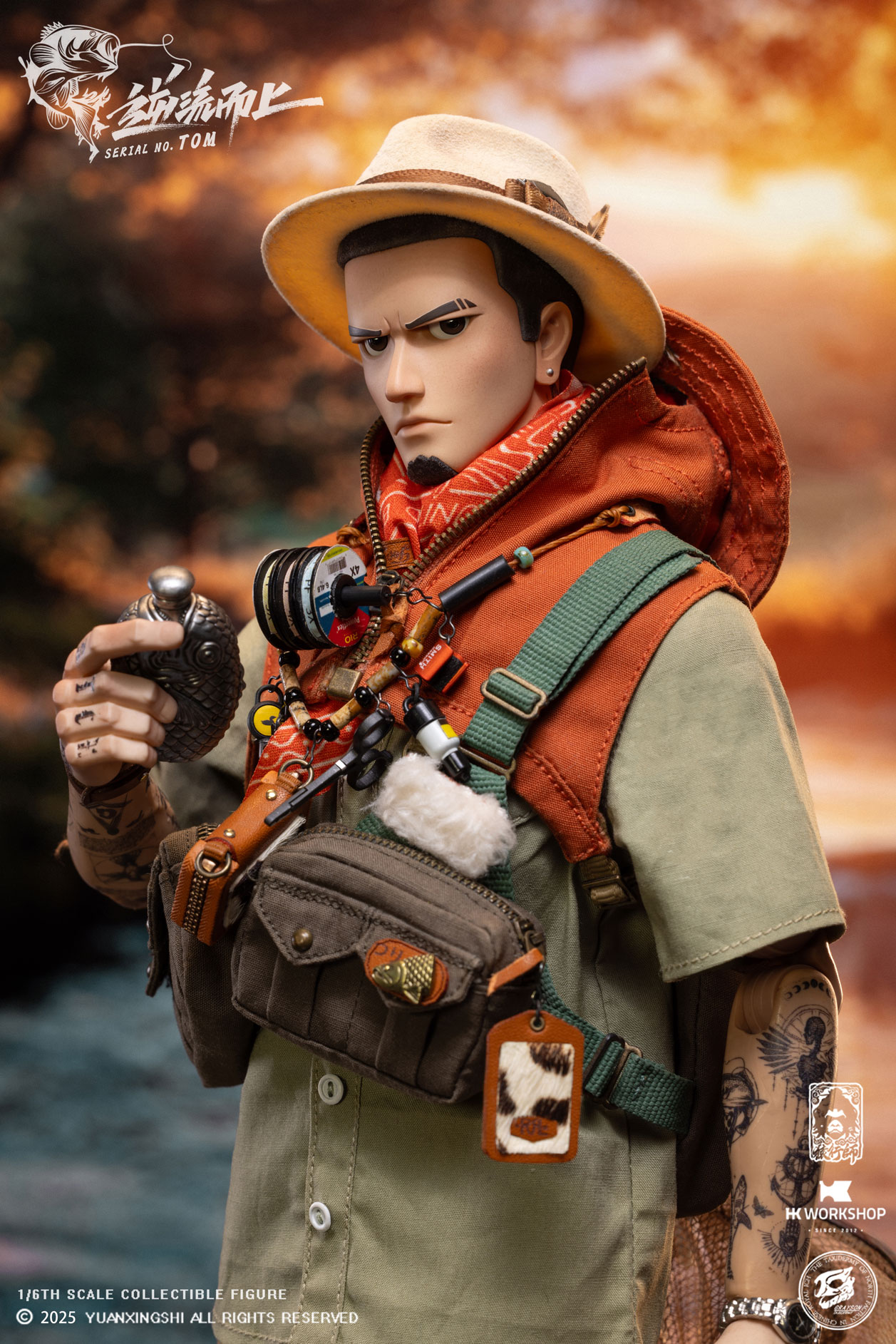 YUANXINGSHI x HK WORKSHOP x GRAYSON JU CHAO SERIES MOVE UPSTREAM JC-009 SERIAL NO. TOM 1/6 SCALE ACTION FIGURE