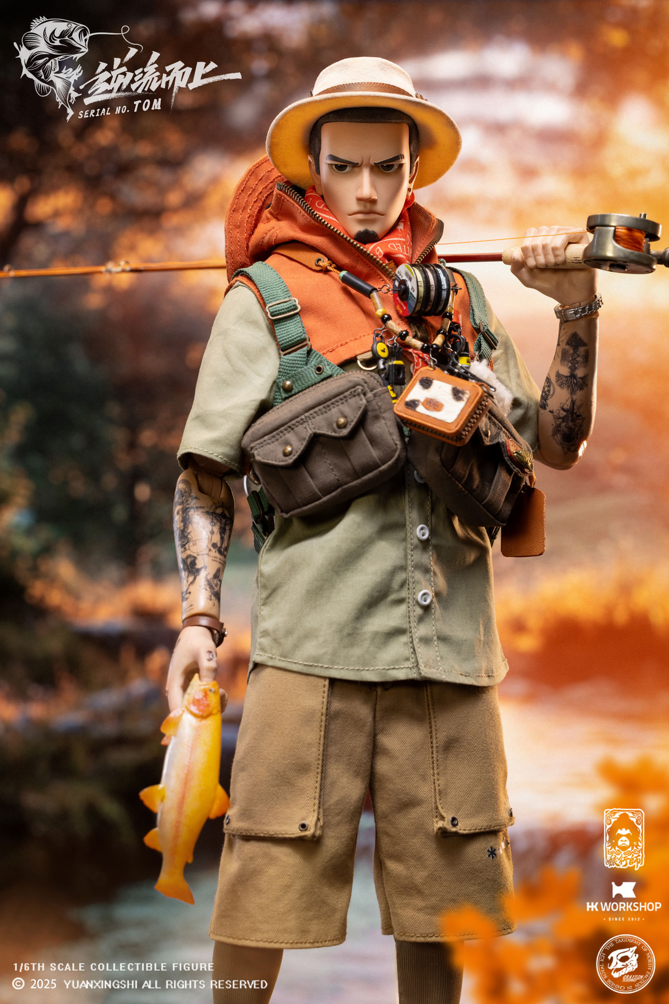 YUANXINGSHI x HK WORKSHOP x GRAYSON JU CHAO SERIES MOVE UPSTREAM JC-009 SERIAL NO. TOM 1/6 SCALE ACTION FIGURE