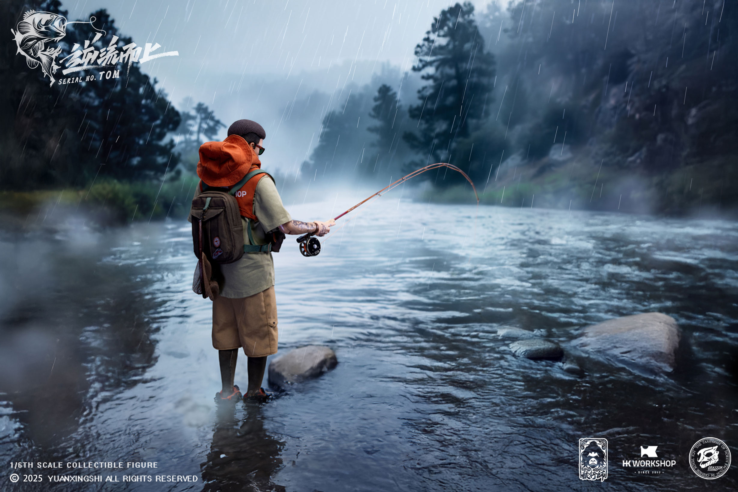 YUANXINGSHI x HK WORKSHOP x GRAYSON JU CHAO SERIES MOVE UPSTREAM JC-009 SERIAL NO. TOM 1/6 SCALE ACTION FIGURE