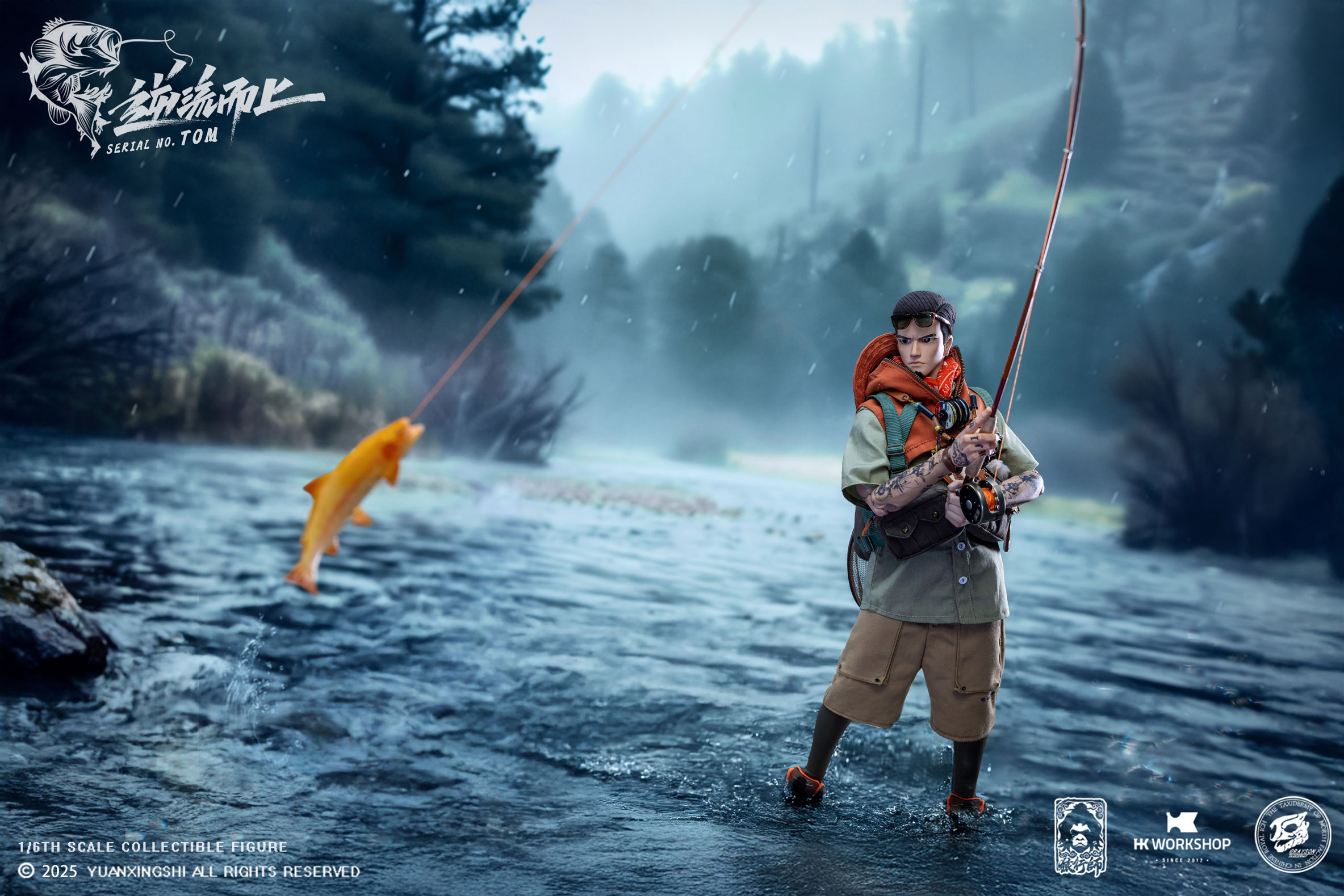 YUANXINGSHI x HK WORKSHOP x GRAYSON JU CHAO SERIES MOVE UPSTREAM JC-009 SERIAL NO. TOM 1/6 SCALE ACTION FIGURE