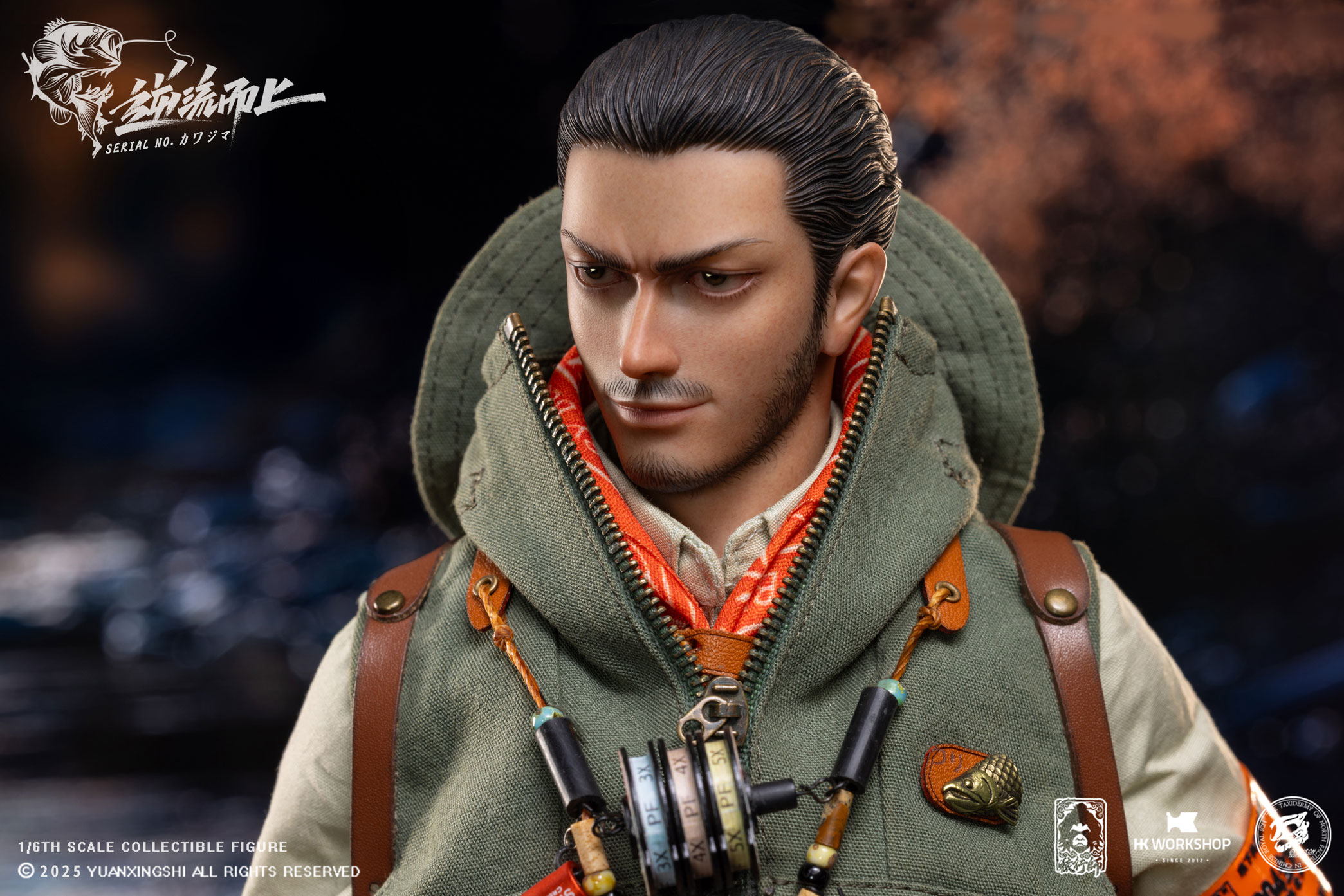YUANXINGSHI x HK WORKSHOP x GRAYSON JU CHAO SERIES MOVE UPSTREAM JC-010 SERIAL NO. KAWAJIMA 1/6 SCALE ACTION FIGURE