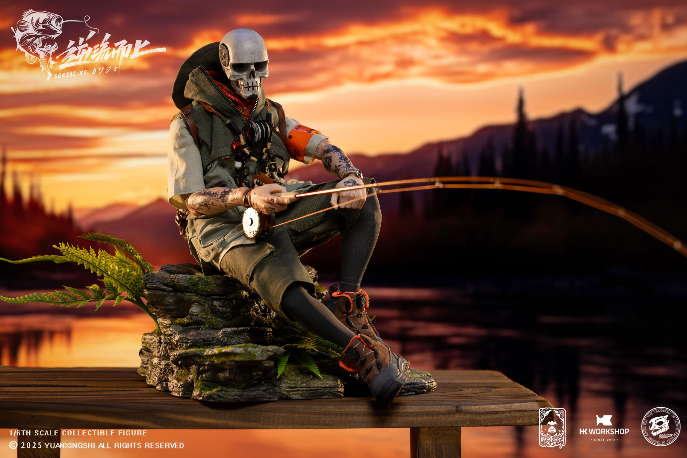 YUANXINGSHI x HK WORKSHOP x GRAYSON JU CHAO SERIES MOVE UPSTREAM JC-010 SERIAL NO. KAWAJIMA 1/6 SCALE ACTION FIGURE