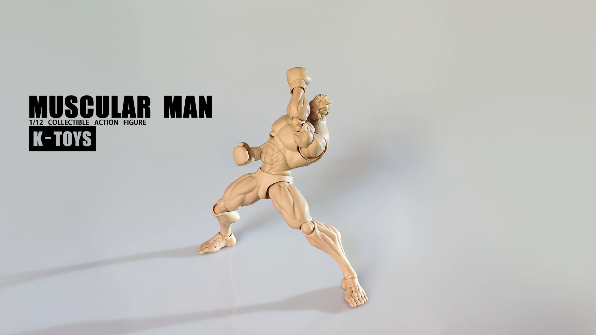 K-TOYS 1/12 SCALE ACTION FIGURE FIGURE MUSCULAR MAN BODY KT01B NORMAL SKIN
