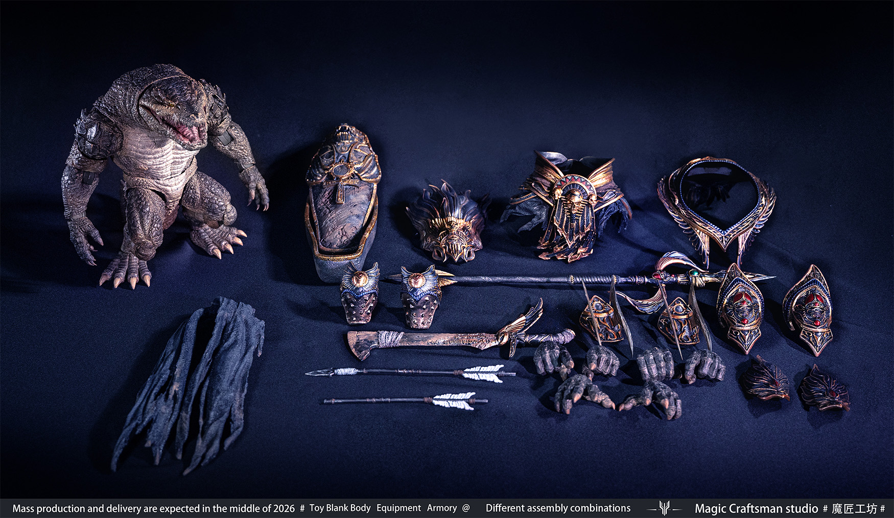 MAGIC CRAFTSMAN STUDIO TEMPLE OF CHAOS SERIES SOBEK DESERT COLOSSUS CROCODILE 1/12 SCALE ACTION FIGURE