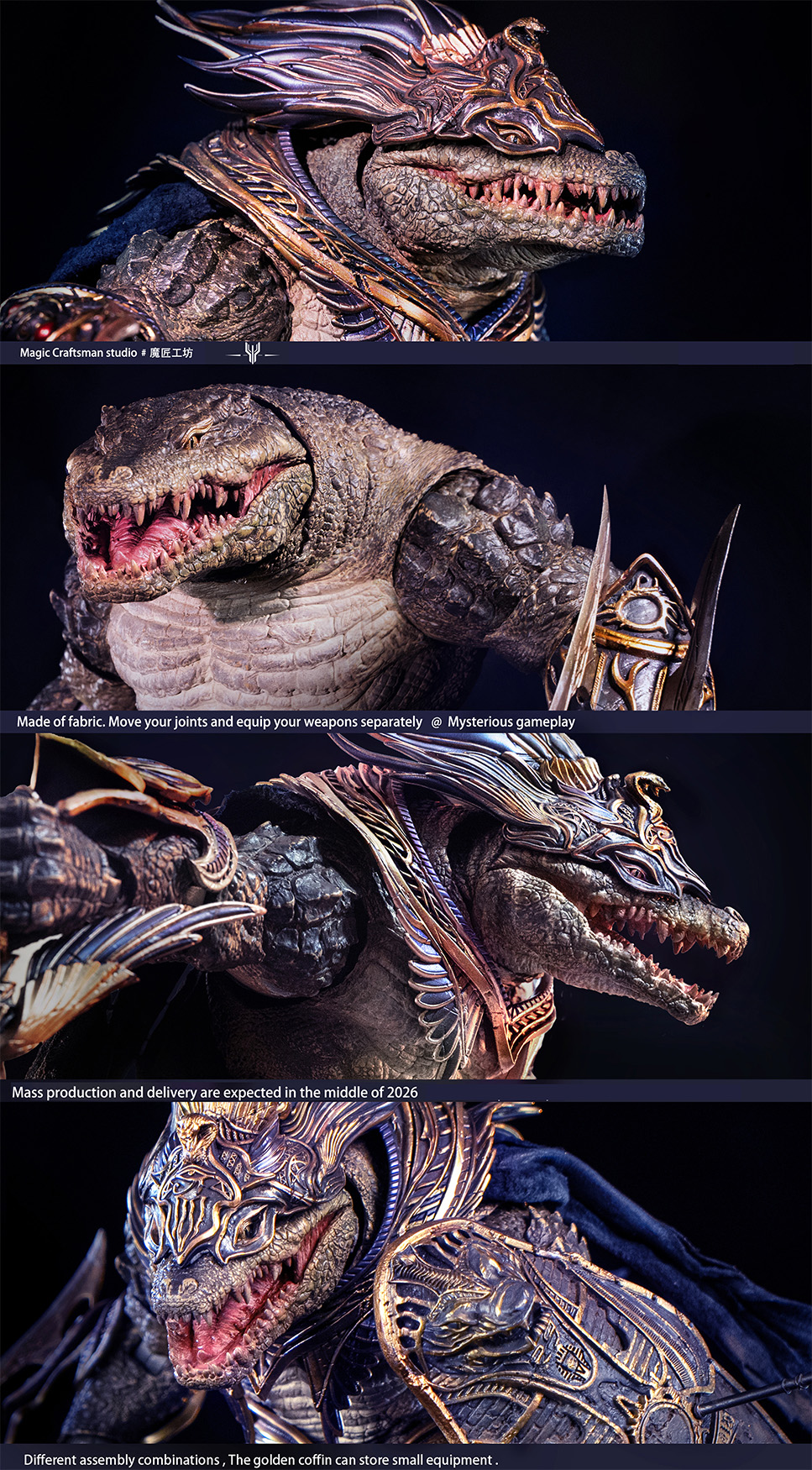 MAGIC CRAFTSMAN STUDIO TEMPLE OF CHAOS SERIES SOBEK DESERT COLOSSUS CROCODILE 1/12 SCALE ACTION FIGURE