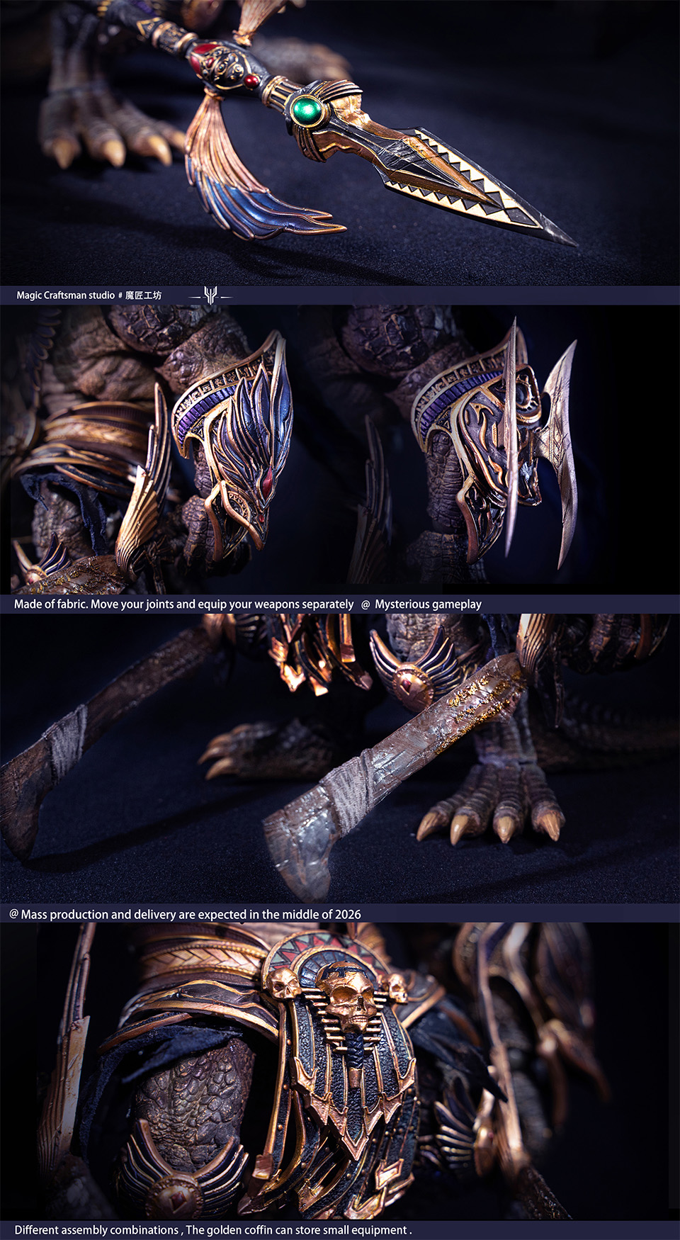 MAGIC CRAFTSMAN STUDIO TEMPLE OF CHAOS SERIES SOBEK DESERT COLOSSUS CROCODILE 1/12 SCALE ACTION FIGURE