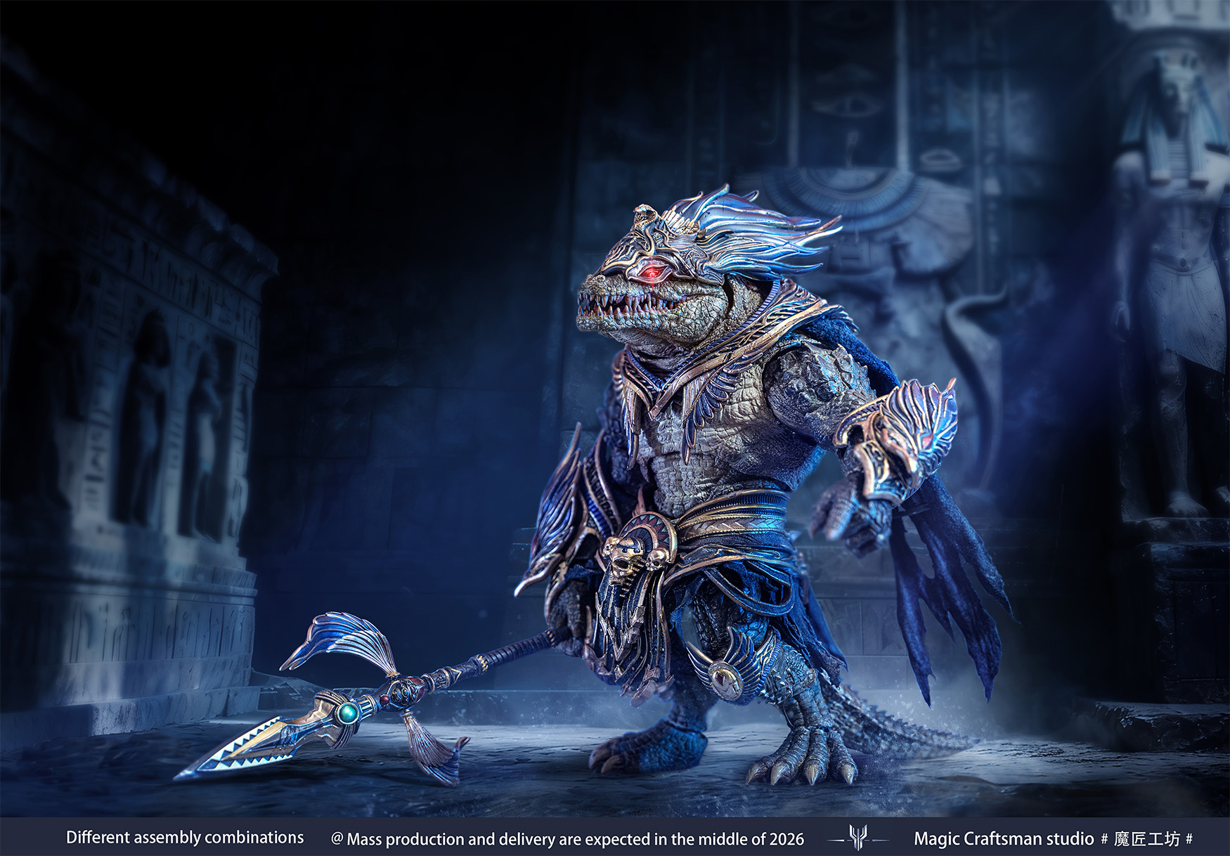 MAGIC CRAFTSMAN STUDIO TEMPLE OF CHAOS SERIES SOBEK DESERT COLOSSUS CROCODILE 1/12 SCALE ACTION FIGURE