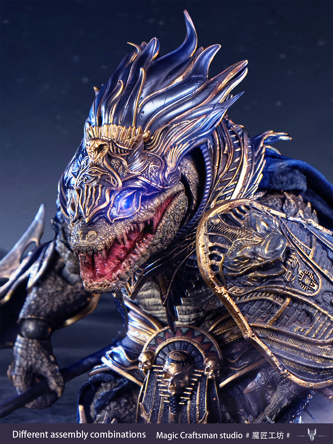 MAGIC CRAFTSMAN STUDIO TEMPLE OF CHAOS SERIES SOBEK DESERT COLOSSUS CROCODILE 1/12 SCALE ACTION FIGURE