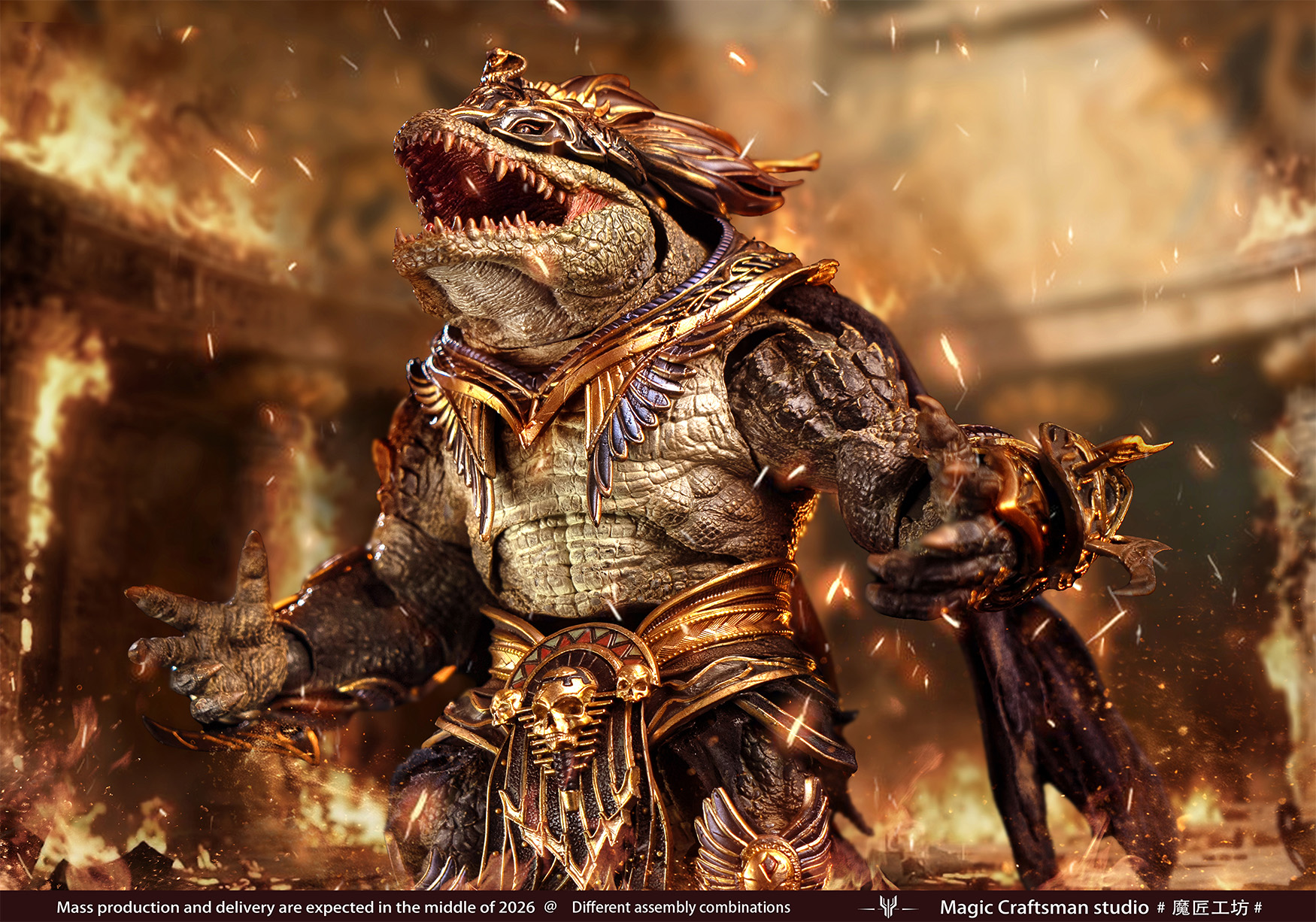 MAGIC CRAFTSMAN STUDIO TEMPLE OF CHAOS SERIES SOBEK DESERT COLOSSUS CROCODILE 1/12 SCALE ACTION FIGURE