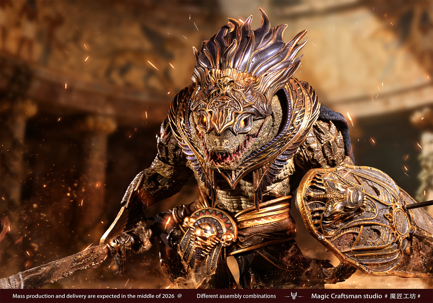 MAGIC CRAFTSMAN STUDIO TEMPLE OF CHAOS SERIES SOBEK DESERT COLOSSUS CROCODILE 1/12 SCALE ACTION FIGURE