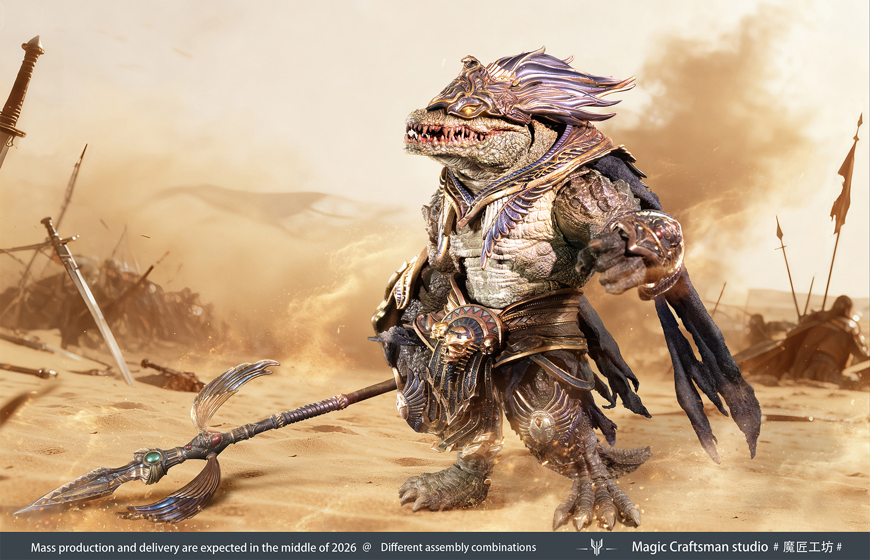 MAGIC CRAFTSMAN STUDIO TEMPLE OF CHAOS SERIES SOBEK DESERT COLOSSUS CROCODILE 1/12 SCALE ACTION FIGURE