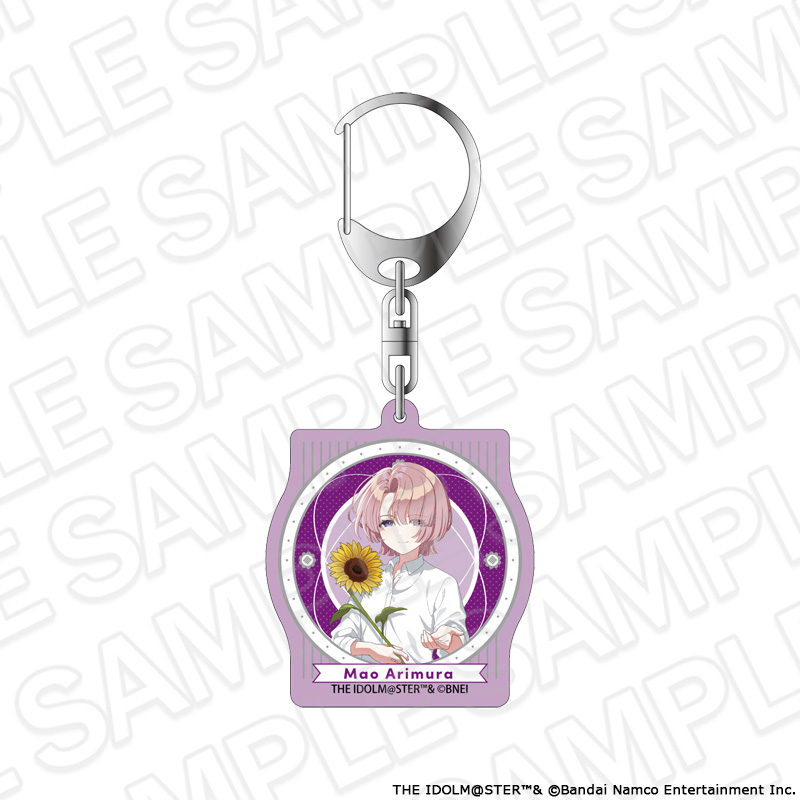 "Gakuen Idolmaster" Aurora Acrylic Key Chain Arimura Mao Sunflower Ver.